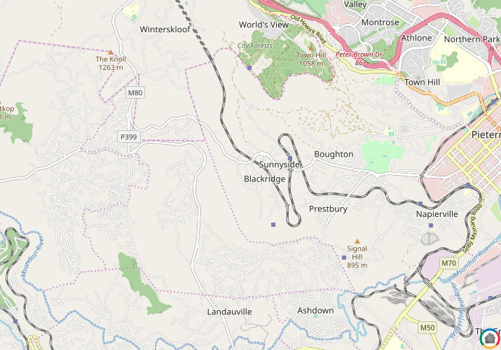 Map location of Blackridge